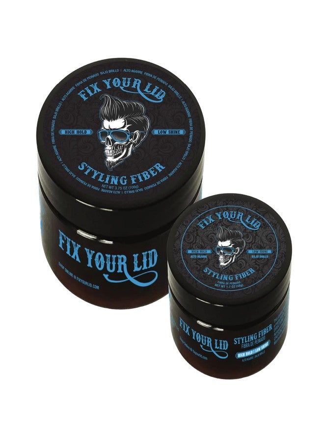 Fix Your Lid Hair Styling Fiber for Men's and Boys' Short, Choppy Hair Types with High Hold and Low Shine - Full Size & Travel Size Bundle - 3.75 oz + 1.7 oz - Image 1